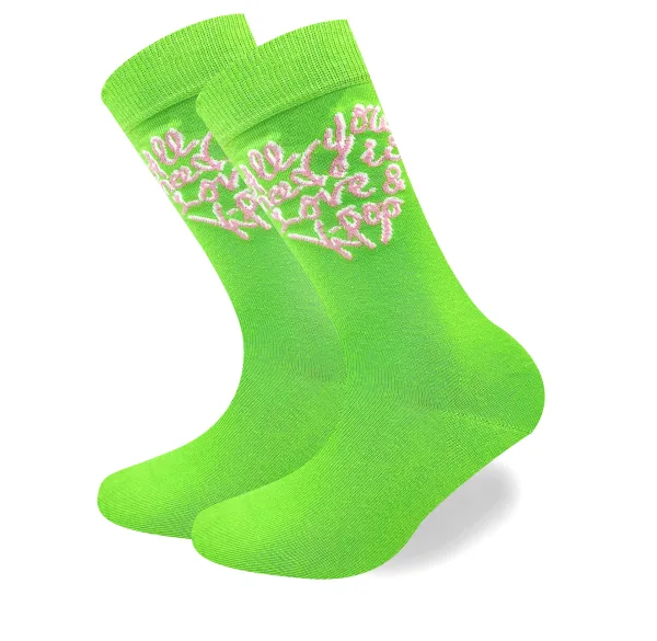 Love Sock Company Green Graffiti