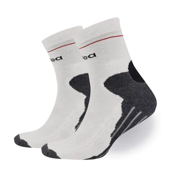 Rhodea Sportsocke Training Bio-Baumwolle | 1 oder 3 Paar | in weiß & grau