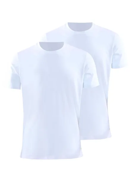 2er Pack Herren T-Shirts Baumwolle schwarz & weiß