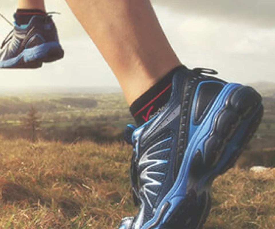 Läufer mit Laufsocken